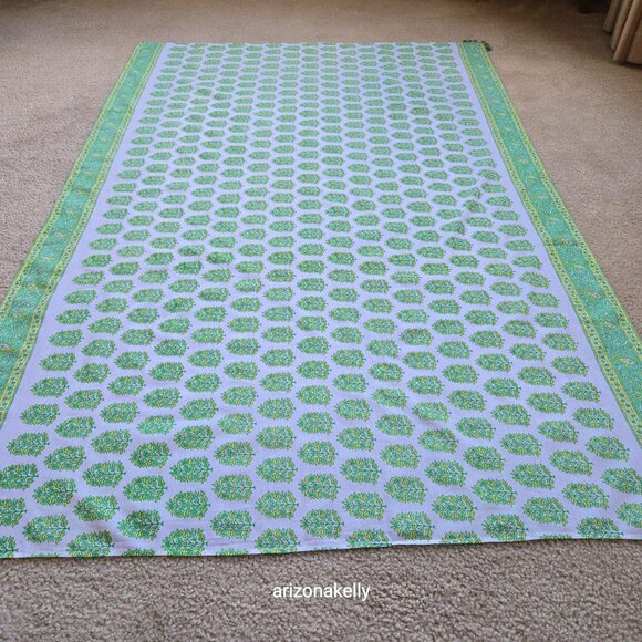 Calypso St. Barth Cotton Sarong Scarf Beads Green - Picture 7 of 15